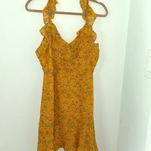 Mustard floral Lulu’s dress